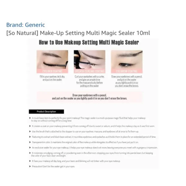 SO NATURAL - Makeup Setting Multi Magic Sealer