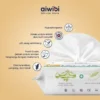 AIWIBI Papaya Minipack Water Wet Wipes 4 pack 32 sheets No Fragrance Tisu Basah Tissue Baby