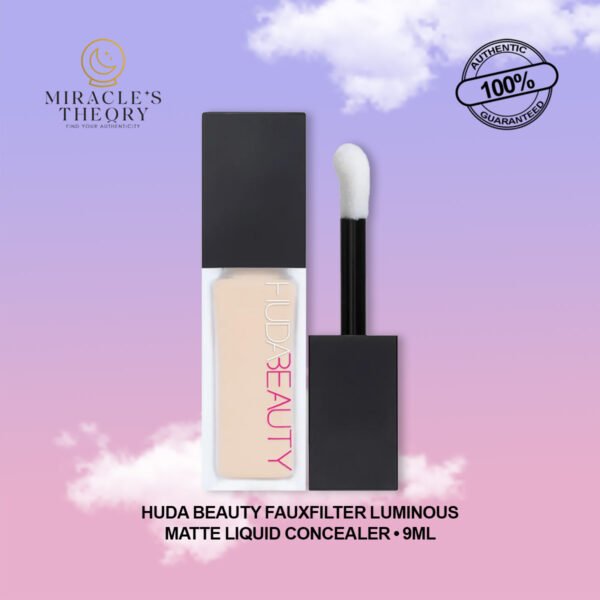 Background Logo Baru HUDA BEAUTY Fauxfilter Luminous Matte Liquid Concealer • 9ml